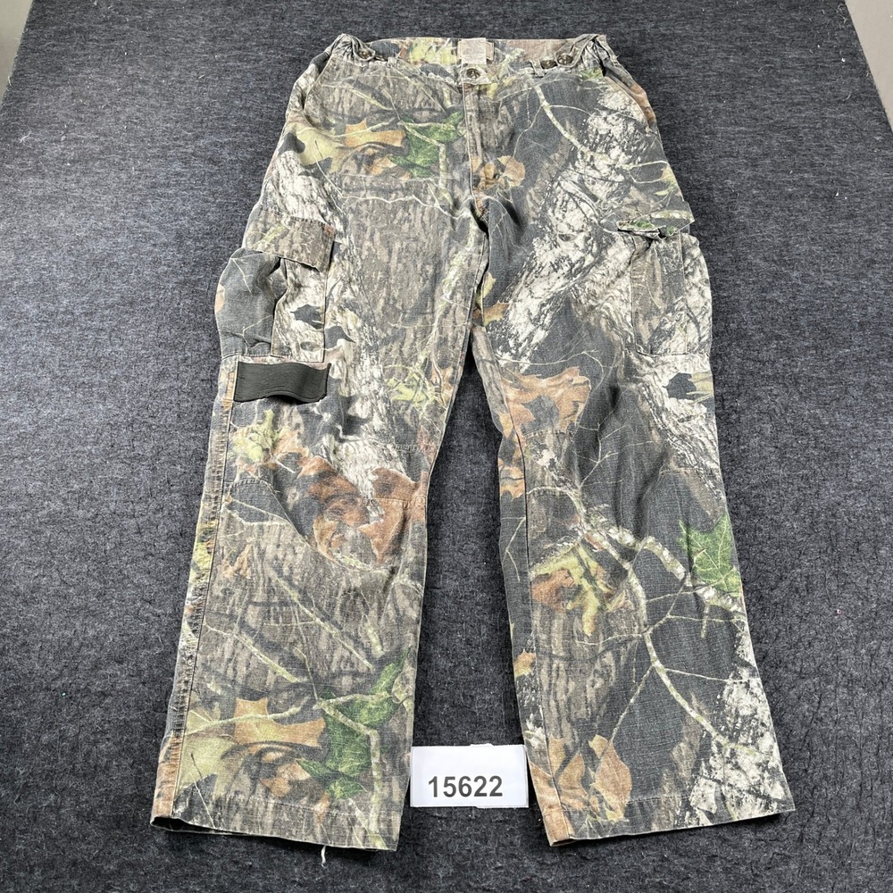 Mossy Oak Apparel Cargo Pants Men's Medium Multi Camotree Cotton Ripstop Hunting